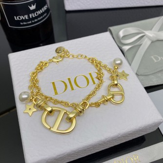 디올 dior cd 더블 레이어 브레이슬릿