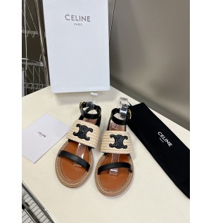 셀린느 23ss celine 트리오페 라피아 플랫 스트랩 샌들